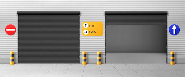 Illustration of garage doors after installation