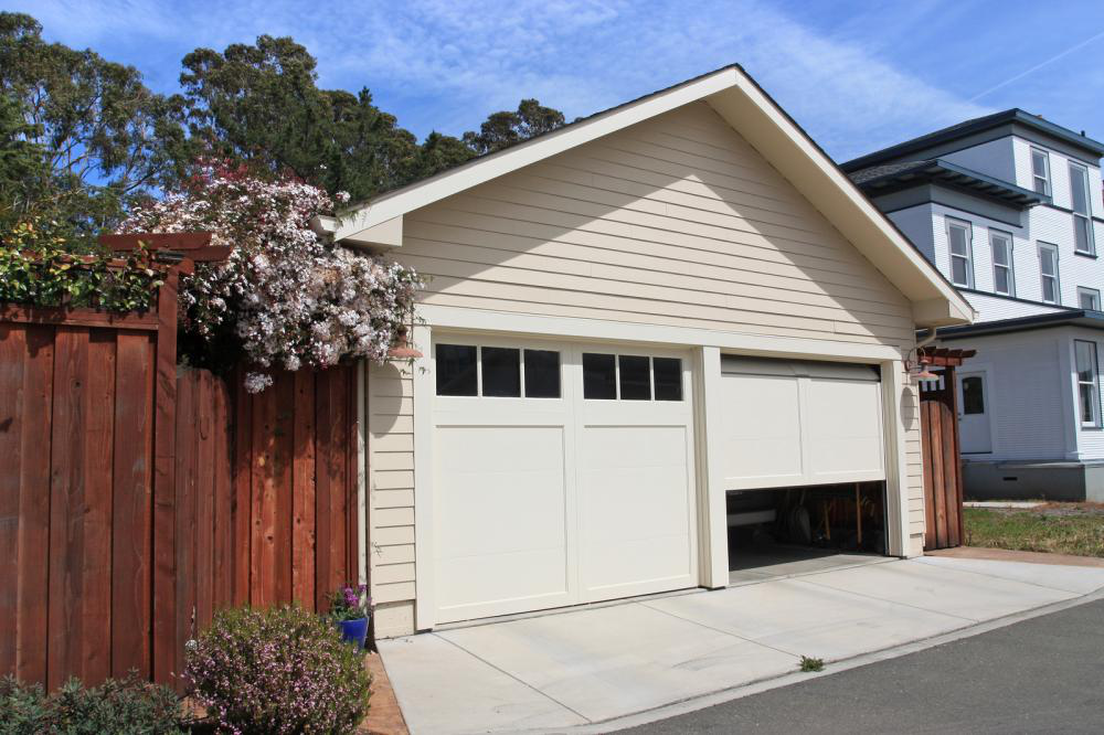 open white garage door